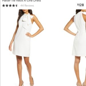 Halter Tie-Neck A Line Dress - Vince Camuto